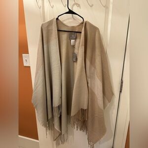 Soia & Kyo Cream and Tan Wrap Shawl